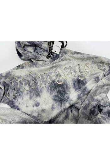 Palm Angels Fw20 Tie-Dye Gothic Logo Hoodie Sweatshirt Size S