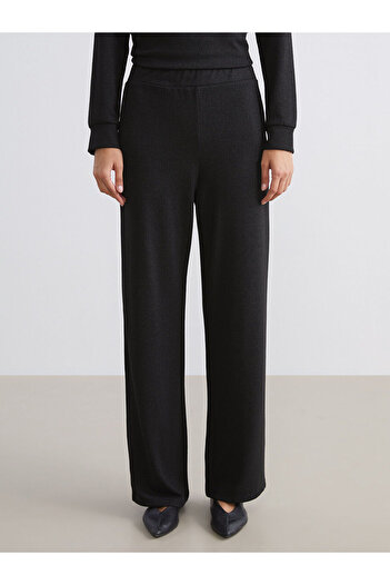 LC Waikiki Shiny Look Women's Trousers with Elastic Waist
