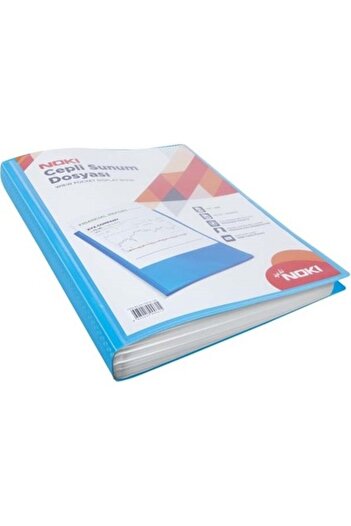 Noki Presentation File with Front Pocket A4 40 Pieces Blue