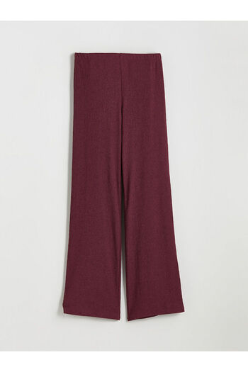 LC Waikiki Elastic Waist Textured Wide Leg Women's Trousers