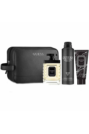 Guess Uomo For Men Set Edt 100 ml + Sg 100 ml + Body Spray 170 g + Pouch