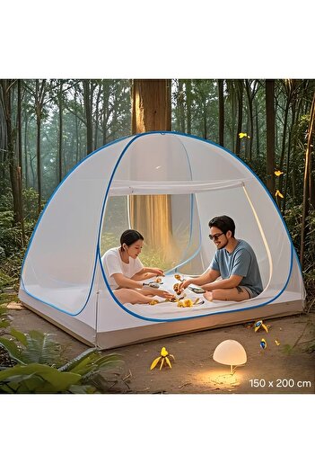 SUMAKA Easy Setup Mosquito Net Single Person - Full Edge Coverage, Summer Outdoor Camping, Home Indoor Use