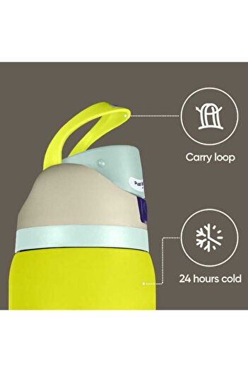 Generic Mattarah FreeSip 900 ML (32oz) Insulated Stainless Steel Water Bottle with Straw – (Yellow)