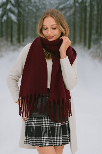 awix Premium Soft Stylish Boucle Scarf Ecru
