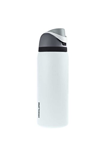 Generic Mattarah FreeSip 900 ML (32oz) Insulated Stainless Steel Water Bottle with Straw – (White)