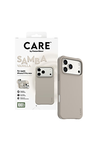 Panzer Glass CARE Fashionable Case Samba with MagSafe iPhone 17 Pro Max - Vanilla