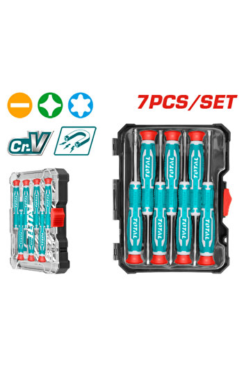 TOTAL 7 Pcs precision screwdriver set THT250726