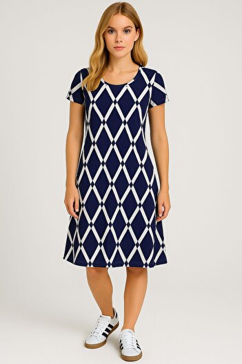 COTENCONCEPT 2 Pieces Draped Comfortable Fit Daily Combed Cotton Fabric Dress