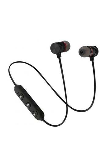 Generic Magnetic Suction Bluetooth Earphones With Microphone Black
