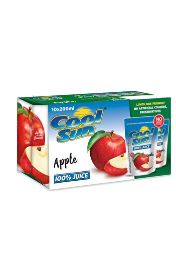 cool sun Cool Sun100% Apple Juice 200ml No Add Sugar X 40 Pcs