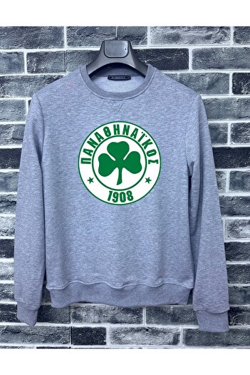 Efendioğlu Design Світшот Panathinaikos FC без капюшона з принтом, з довгими рукавами, без шардону