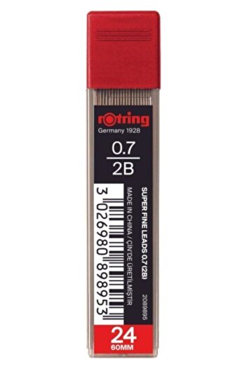 Rotring Min Super Polymer 2B 0.7 mm Versatil Pen Tip 2089895 12 Li (1 Pack 12 Tubes)