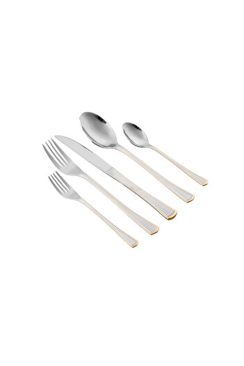 ABAREEK 30-Piece Stainless Steel Flatware Set in Silver