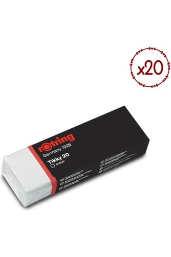 Rotring Tikky Large Size White Eraser (No: 20) 20 Pieces