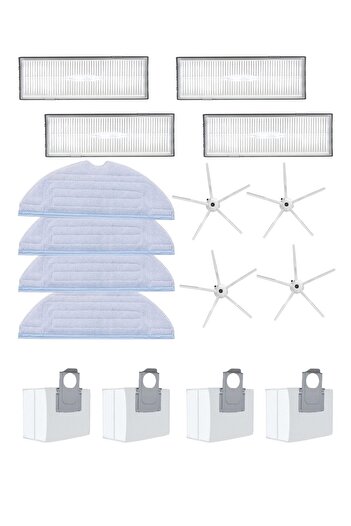 Roborock 16-Piece Replacement Parts Set Compatible with S7, S7 Plus, S7 Max V, S7 Maxv Ultra, S7 Pro Ultra Robot Vacuum Cleaner