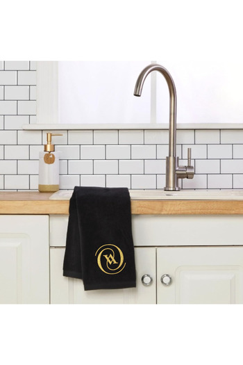 Ursa V Letter Embroidered Decorative Kitchen and Bathroom Towel 30X50