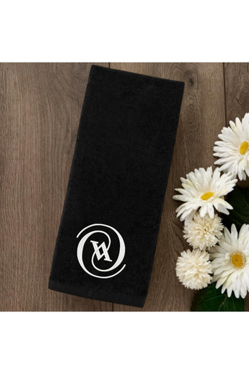 Ursa V Letter Embroidered Decorative Kitchen and Bathroom Towel 30X50