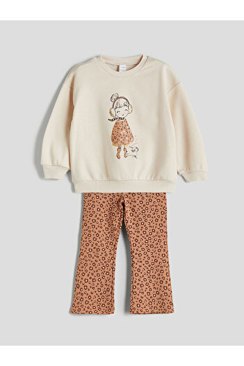 LC Waikiki Create Your Style with Uzg Store |   Crew Neck Girl's Sweatshirt and Leggings