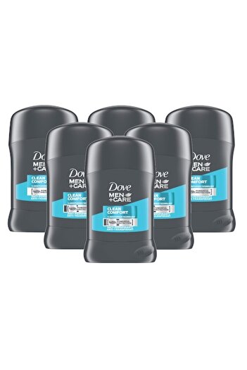 Dove Deodorant stick for men Men Clean Comfort, 48h protection, 6 x 50 ml