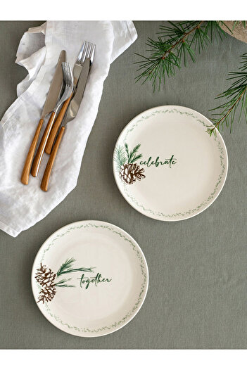 LC Waikiki Timeless Recommendations from Timeless Store |   Flower Patterned Ceramic Cake Plate Set of 4 19 cm