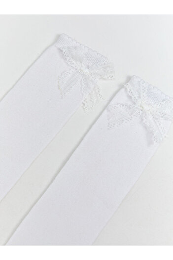 LC Waikiki Sparkling Selections from Shining Store |   Bow Detailed Girls' Knee Socks, Pack of 2