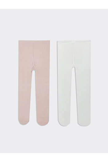 LC Waikiki Sparkling Selections from Shining Store |   Basic Baby Girl Pantyhose 2-Pack