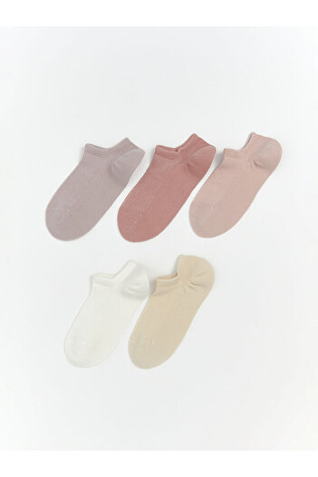 LC Waikiki Sparkling Selections from Shining Store |   Women's Plain Sneaker Socks 5 Pack
