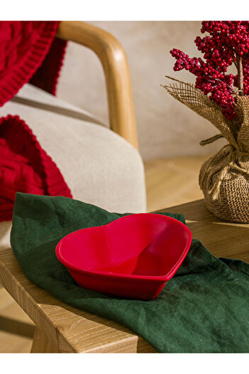 LC Waikiki Create Your Style with Uzg Store |   Heart Printed Ceramic Snack Bowl 16 cm