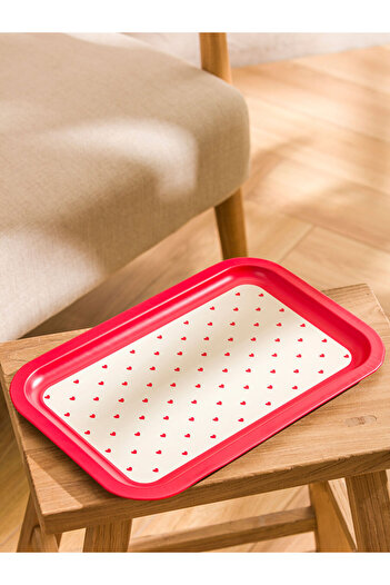 LC Waikiki Quality Parts from Çelebi Store |   Heart Printed Metal Tray 35 cm