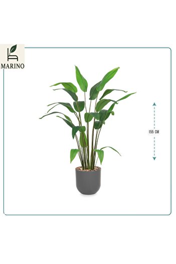 Generica Bird of Paradise Leaf Tree Plastic Pot - 155cm
