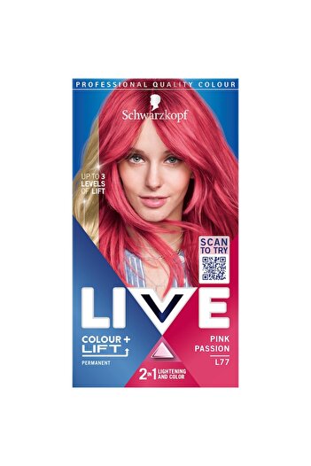 Schwarzkopf Live Color + Lift L77 Pink Passion Hair Dye, 142 ml