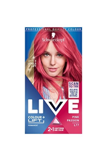 Schwarzkopf Live Color + Lift L77 Pink Passion Hair Dye, 142 ml