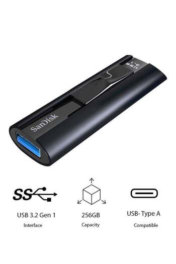 SanDisk 256 GB Extreme PRO USB 3.2 Gen 1 Solid State Flash Drive