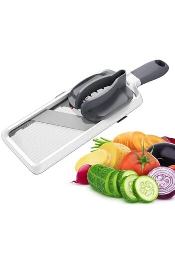 Hope Handheld Mandoline Slicer, Adjustable Stainless Steel Blade, Comfort Grip, Safety Features, E