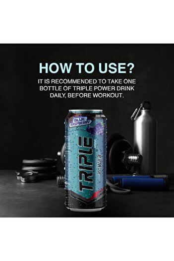 Laperva Triple Power Energy Drink, Blue Raspberry, Box of 6 Pieces