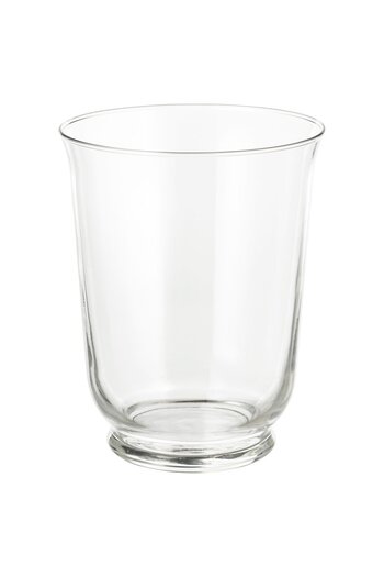 IKEA POMP Vase/lantern, clear glass, 18 cm