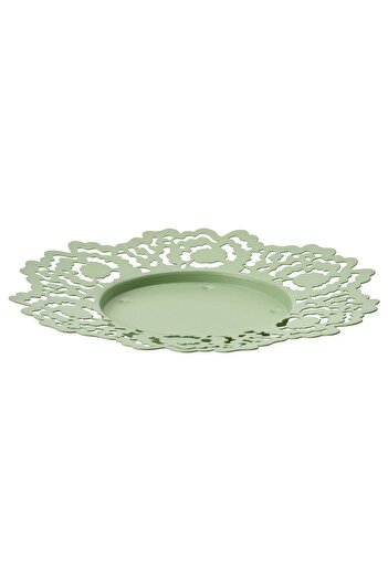 IKEA SILKESTRÄD Candle dish, light green, 18 cm