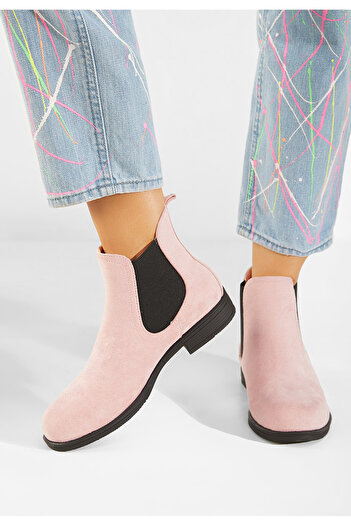 B T Shoes Μποτάκια Chelsea γυναικεία ροζ Zelmira
