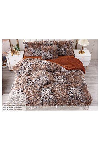 CHIRASO CHIRASO Bedding, FLUFFY Cocolino Fur, Bed Sheet 220x240cm, Duvet Cover 200x230cm, 4 Pillowcases