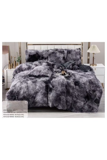CHIRASO CHIRASO Bedding, FLUFFY Cocolino Fur, Bed Sheet 220x240cm, Duvet Cover 200x230cm, 4 Pillowcases
