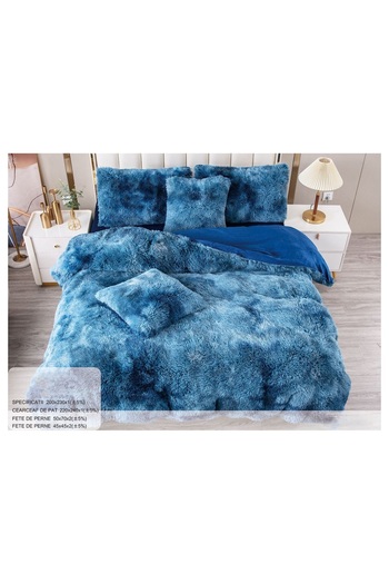 CHIRASO CHIRASO Bedding, FLUFFY Cocolino Fur, Bed Sheet 220x240cm, Duvet Cover 200x230cm, 4 Pillowcases