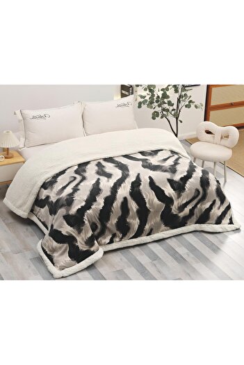 CHIRASO Cocolino CHIRASO Blanket, 200x230cm, Fur Inside, Double Bed, Thick, Soft and Fluffy