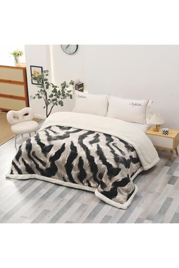 CHIRASO Cocolino CHIRASO Blanket, 200x230cm, Fur Inside, Double Bed, Thick, Soft and Fluffy