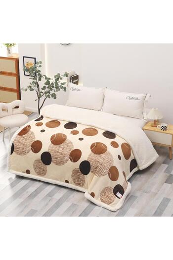 CHIRASO Cocolino CHIRASO Blanket, 200x230cm, Fur Inside, Double Bed, Thick, Soft and Fluffy