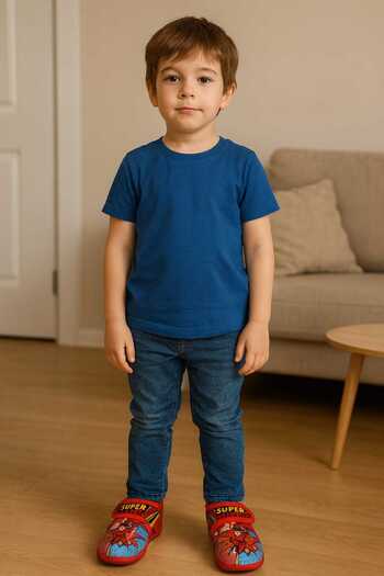 gigigiyim Superman Printed Velcro Boys' Slippers