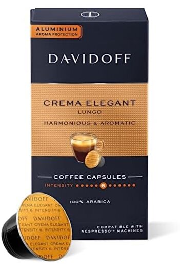 Davidoff Crema Elegant Capsules - 6/12 Intensity - 10 x Capsules - 55 g