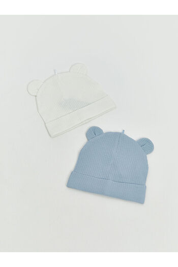 LC Waikiki Ecru Ear Detailed Baby Boy Beanie Set of 2