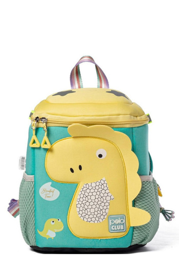 POLORULO Teddy Bear Patterned Children's School Bag – Multi-Compartment, Plush Detail