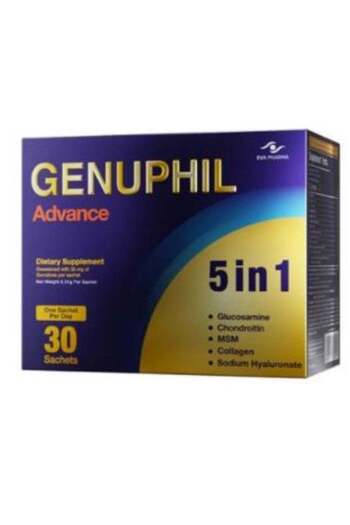 Pharma Genuphil Advance Nutritional Supplement Sachets - Joint Health Care - 30 Sachets