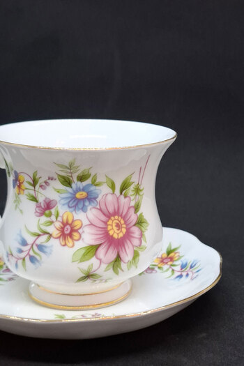 ABBETC Royal Ascot Blue Velvet Vintage Double Coffee Cup 2 Pieces 120 ml